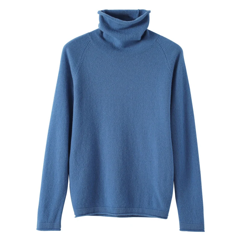 Damen Weicher Rollkragenpullover aus Kaschmir‑Look mit Daumenloch und figurbetonter Silhouette Nord Taschen