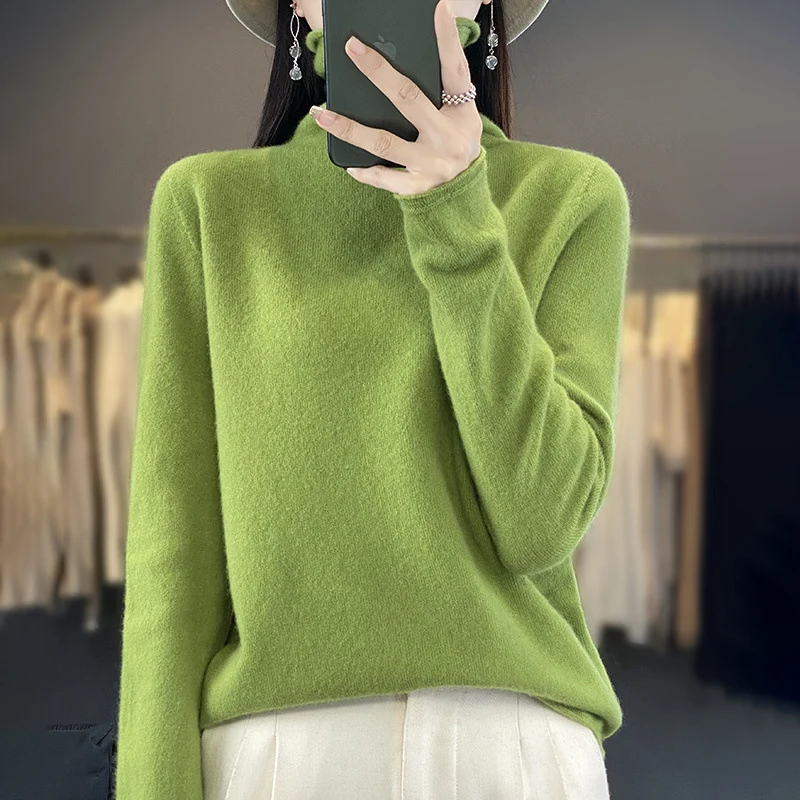Damen Weicher Feinstrick-Rollkragenpullover mit kaschmirähnlicher Haptik und verlängerten Bündchen Nord Taschen