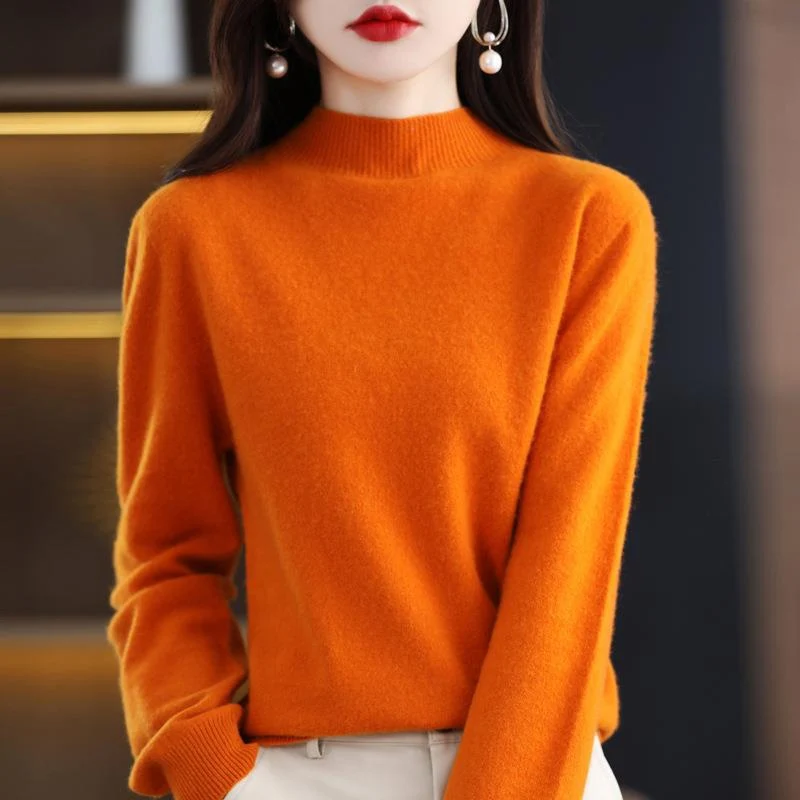 Damen Ultraleichter Mockneck-Feinstrickpullover in Kaschmir‑Optik Nord Taschen