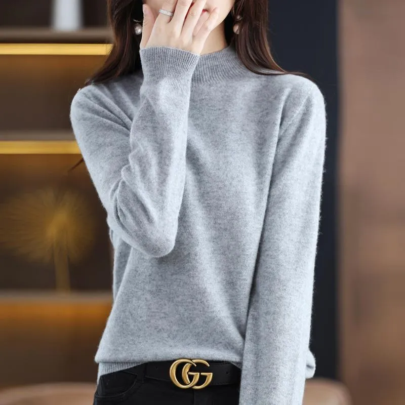 Damen Ultraleichter Mockneck-Feinstrickpullover in Kaschmir‑Optik Nord Taschen