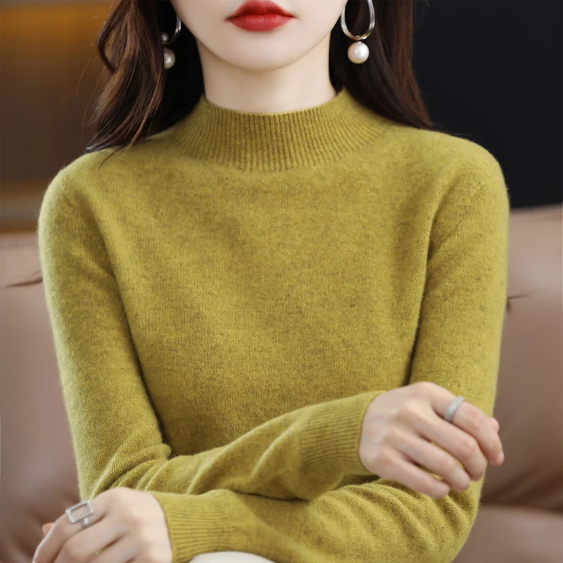 Damen Schlanker Feinstrick-Mockneckpullover mit extrafeinem Flauschfinish und verlängerten Bündchen Nord Taschen