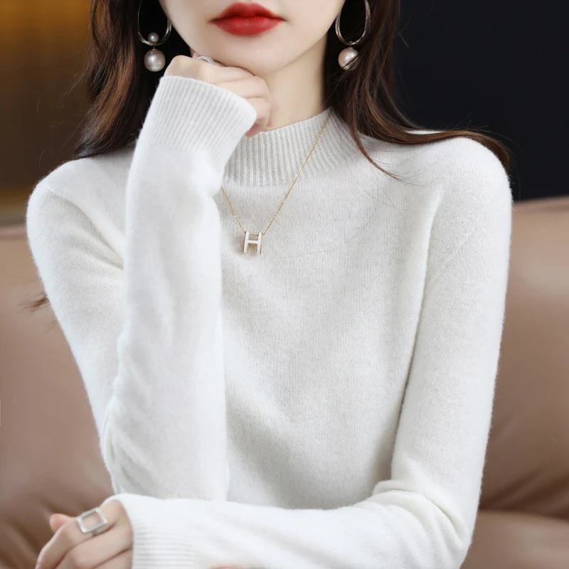 Damen Schlanker Feinstrick-Mockneckpullover mit extrafeinem Flauschfinish und verlängerten Bündchen Nord Taschen