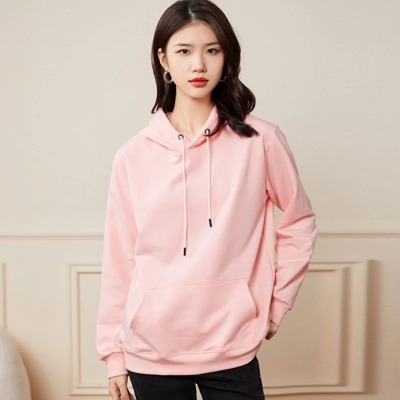 Damen Oversize-Kapuzenpullover aus Baumwoll-Mix mit Kängurutasche und gerippten Bündchen Nord Taschen