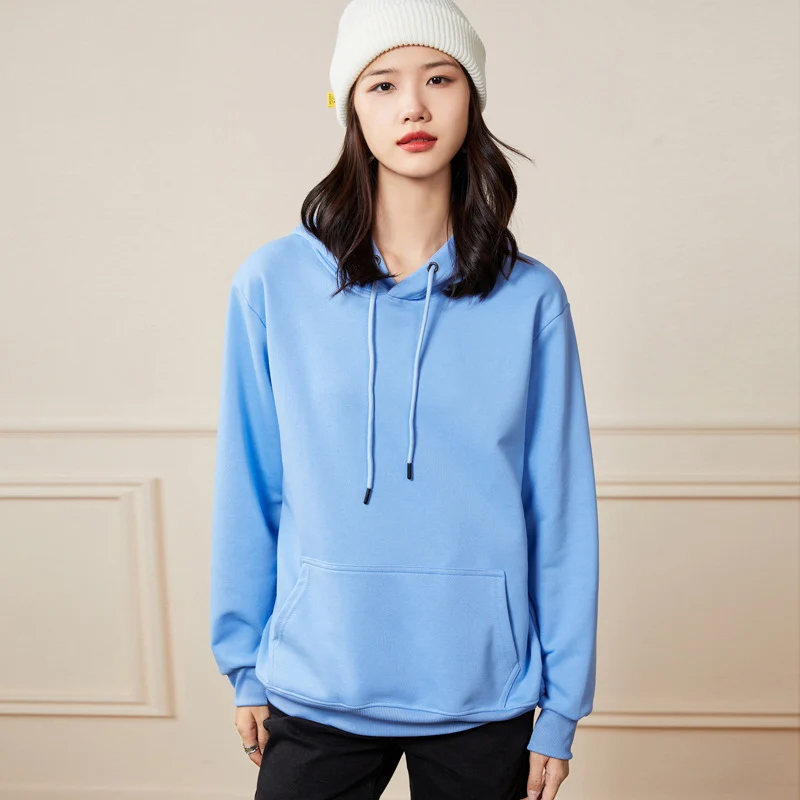 Damen Oversize-Kapuzenpullover aus Baumwoll-Mix mit Kängurutasche und gerippten Bündchen Nord Taschen
