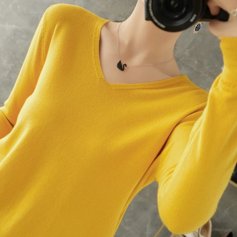 Damen leichter V-Ausschnitt Kaschmir-Look Feinstrickpullover Nord Taschen