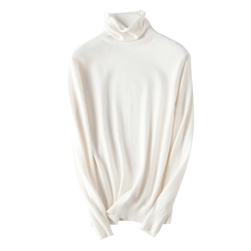 Damen leichter Feinstrick-Rollkragenpullover mit schmalem Schnitt Nord Taschen