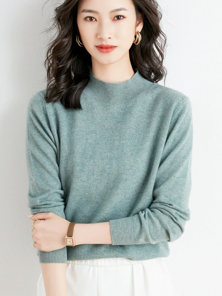 Damen Kurzrollkragen Feinstrickpullover mit leichtem Mohair-Effekt Nord Taschen