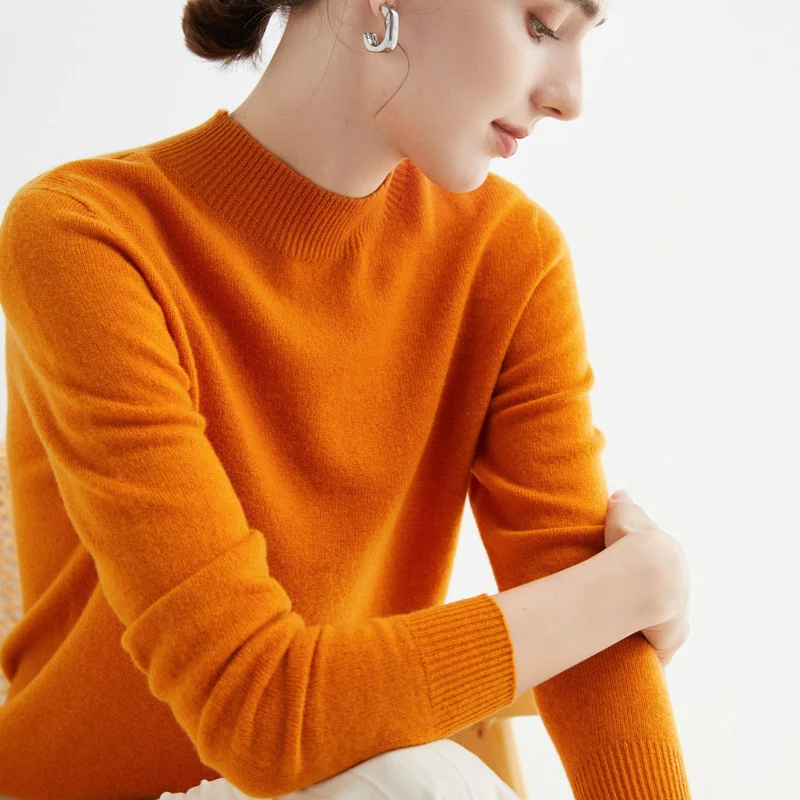 Damen Kurz-Mockneck-Pullover aus Kaschmir‑Look mit leichter Flauschoptik Nord Taschen