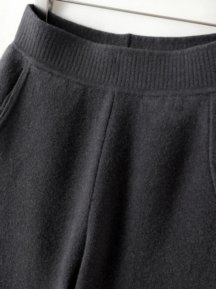 Damen Hochtaillierte Strickhose mit kaschmirähnlicher Haptik und schmal zulaufendem Bein Nord Taschen