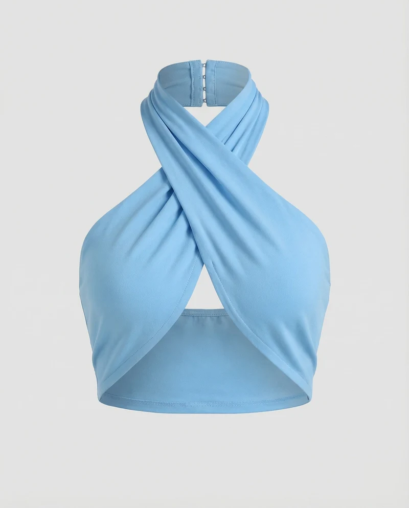 Damen Elastische Halstuch MischgewNord Taschene Halstuch-Top