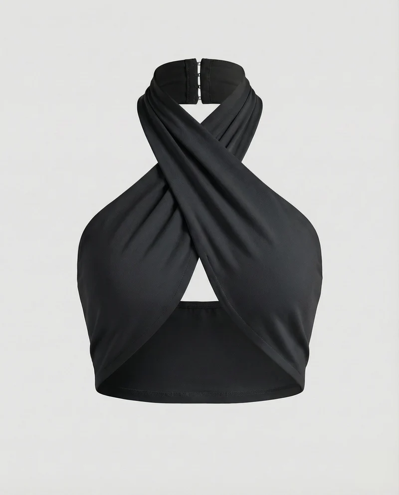 Damen Elastische Halstuch MischgewNord Taschene Halstuch-Top
