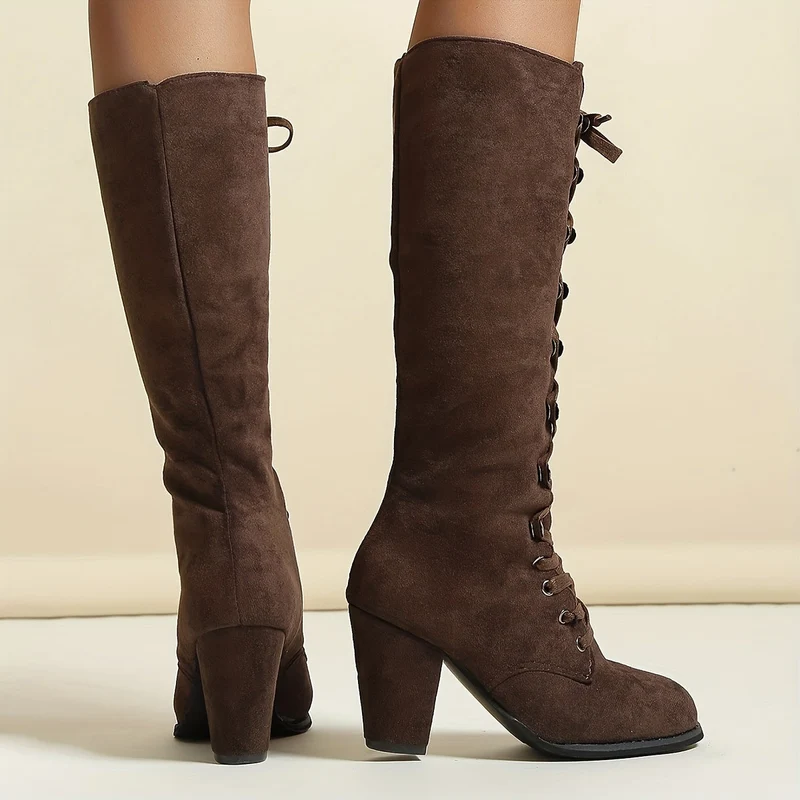 kniehohe, bequeme lange Winterstiefel für Damen