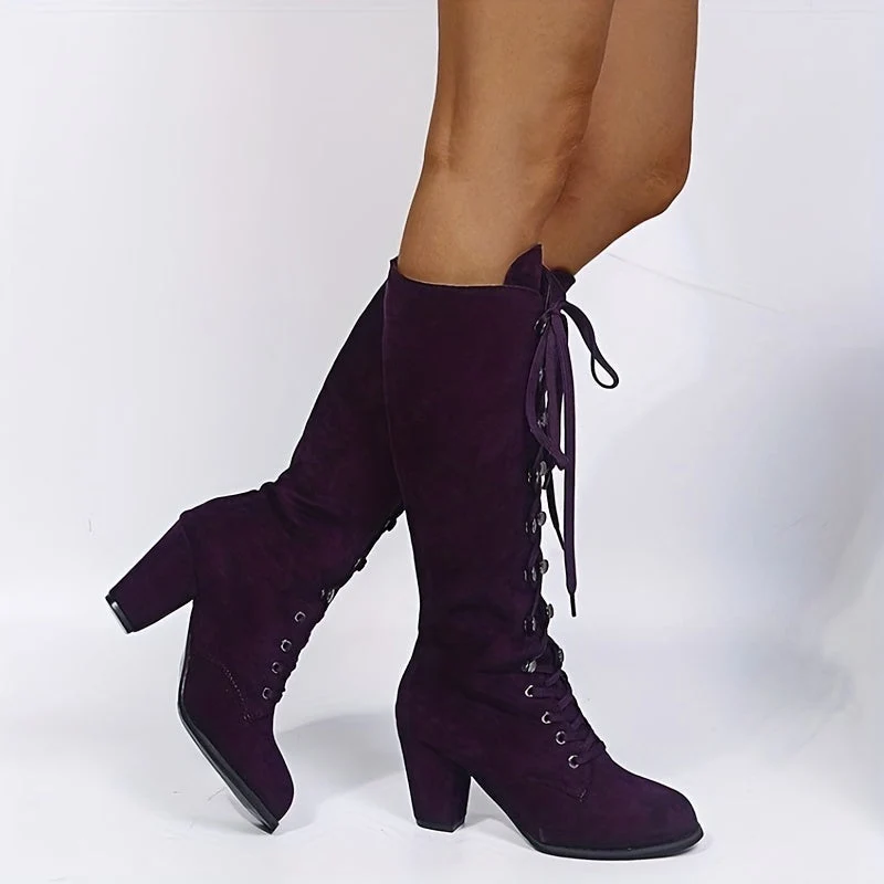 kniehohe, bequeme lange Winterstiefel für Damen