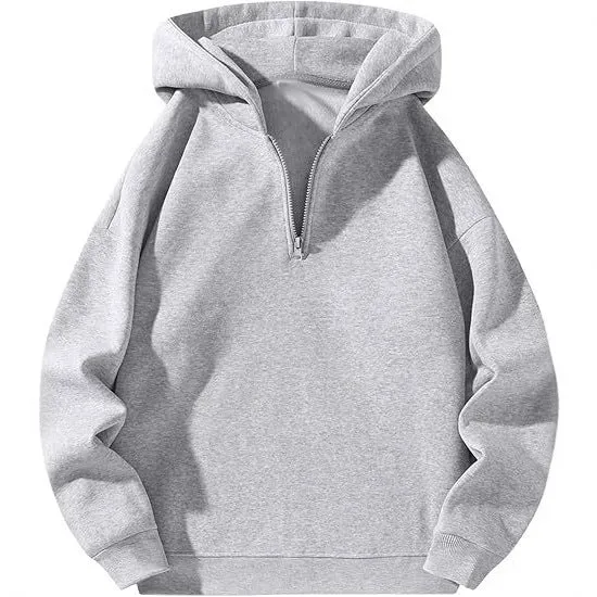 Herren sportlicher Kapuzenpullover mit halbem Reißverschluss