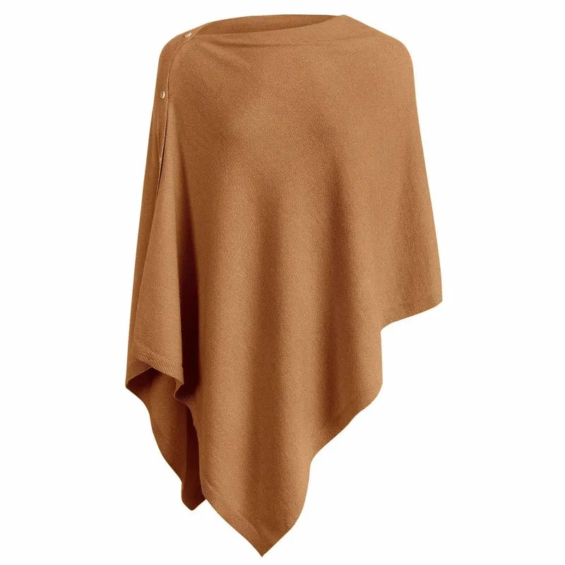 Damen vielseitiger Poncho aus hochwertiger Materialmischung Avellé