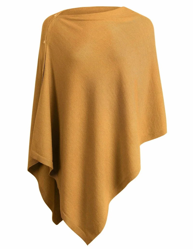 Damen vielseitiger Poncho aus hochwertiger Materialmischung Avellé