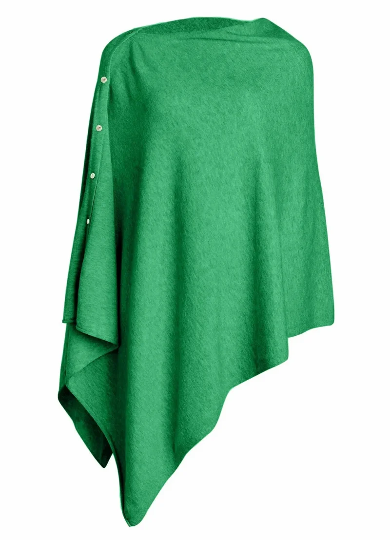Damen vielseitiger Poncho aus hochwertiger Materialmischung Avellé