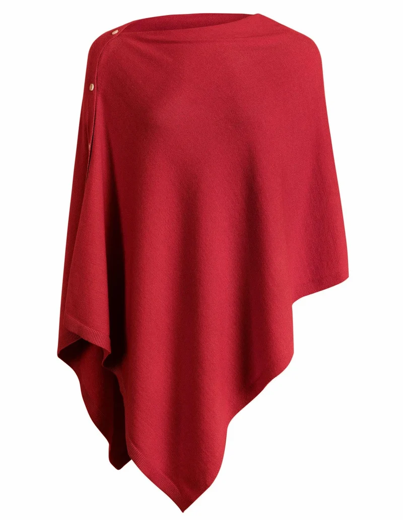 Damen vielseitiger Poncho aus hochwertiger Materialmischung Avellé