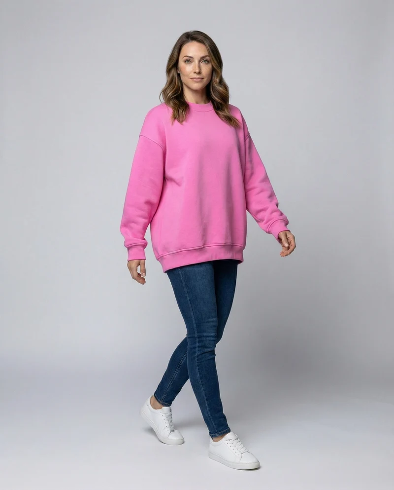 Oversize-Sweatshirt mit Rundhalsausschnitt