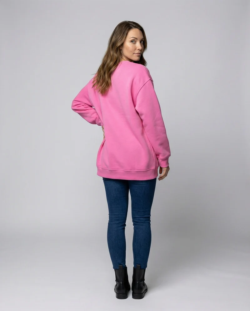 Oversize-Sweatshirt mit Rundhalsausschnitt