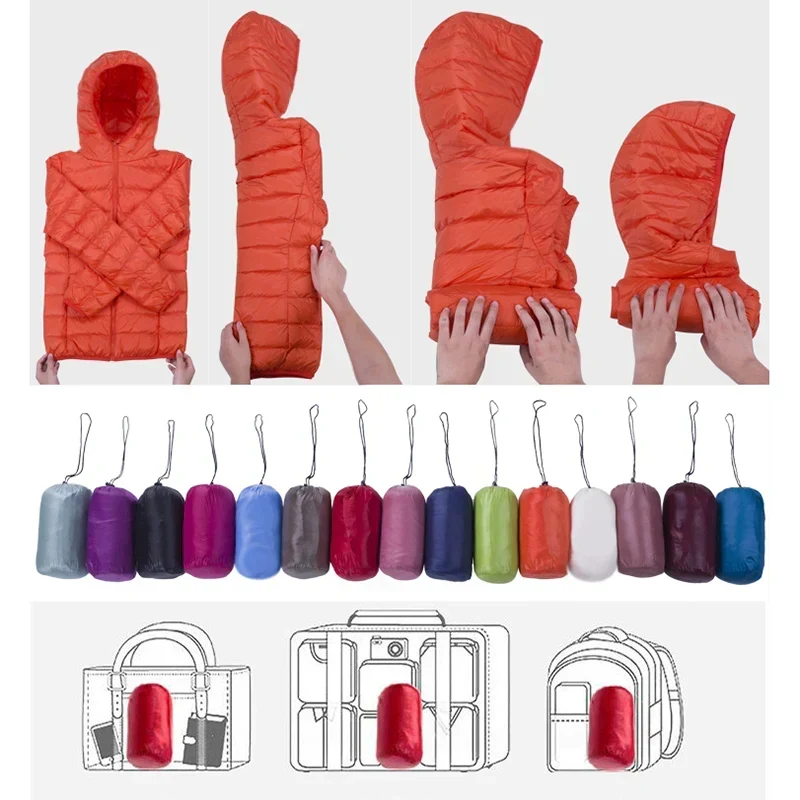 Nord Taschen | Ultraleichte Damen Daunenjacke mit Kapuze