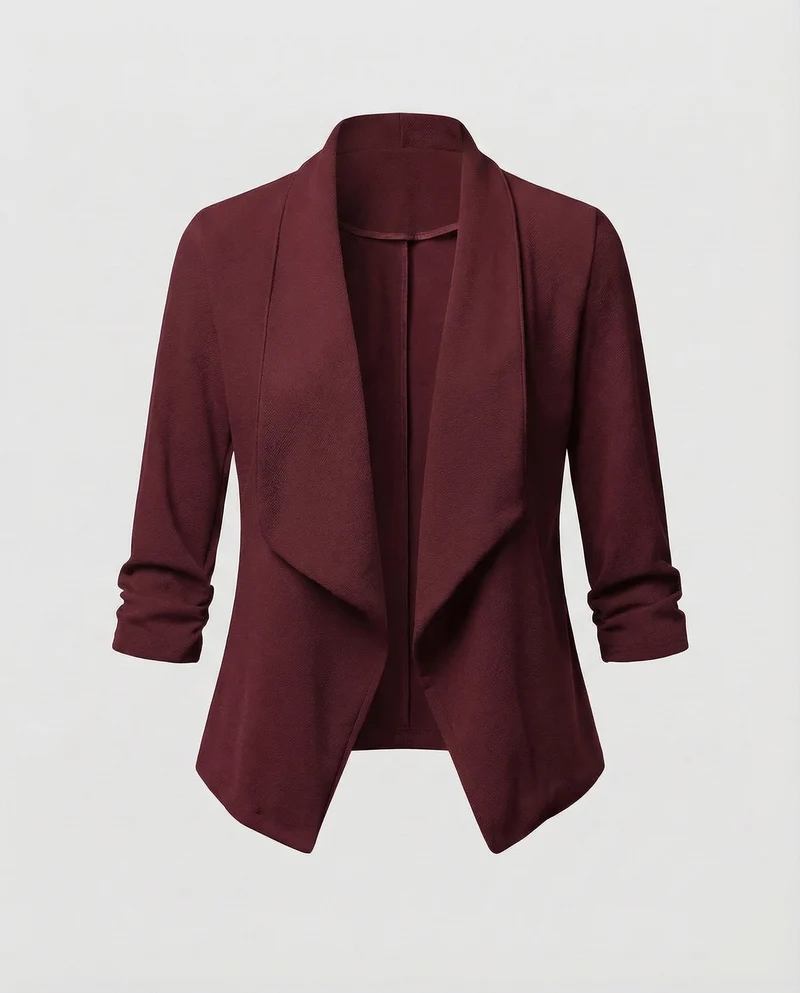 Damen Wasserfall Blazer Kurz