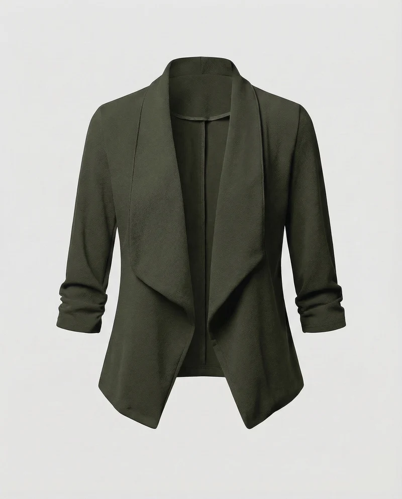 Damen Wasserfall Blazer Kurz