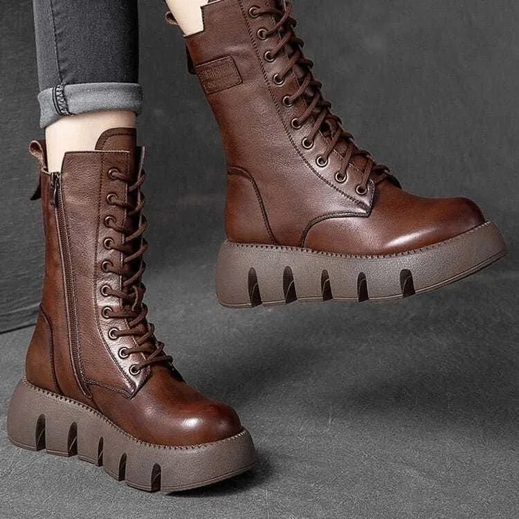 Orthopädischen Lederstiefel Avellé