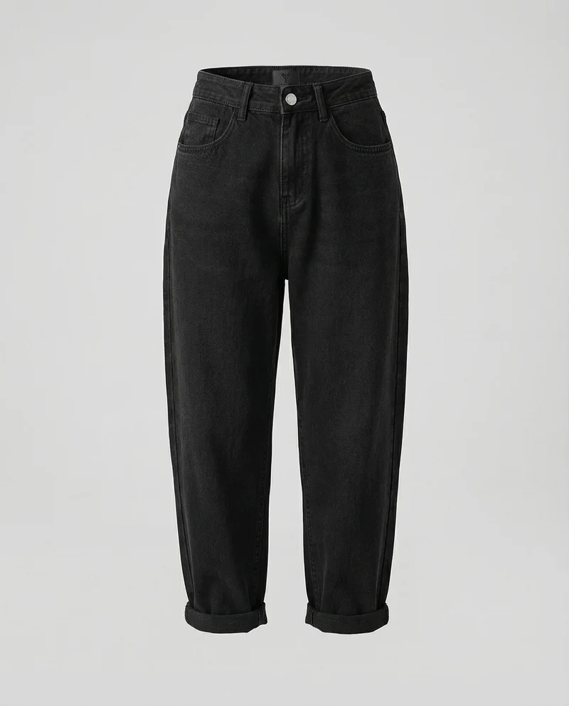 Damen Klassische Konisch zulaufend Denim Denim-Hose