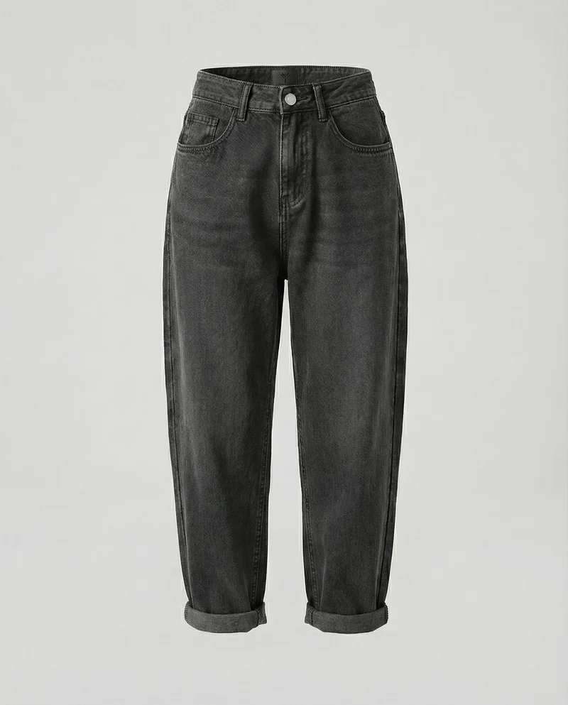 Damen Klassische Konisch zulaufend Denim Denim-Hose
