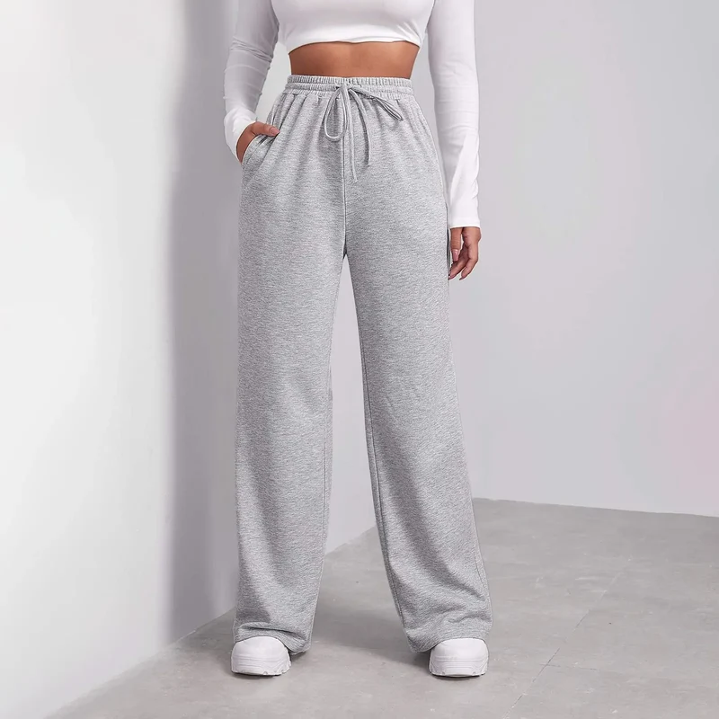 Legere Hoch Taillierte Weite Jogginghose