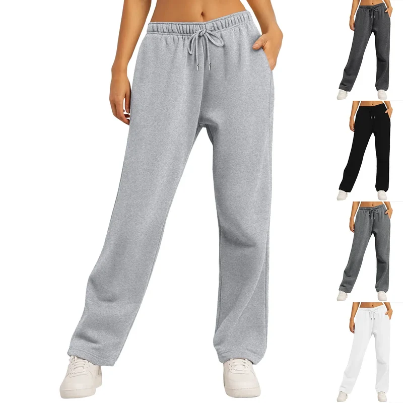 Legere Hoch Taillierte Weite Jogginghose
