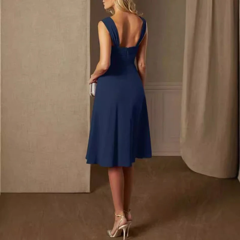 Damen nan Chiffon-Abendkleid mit Bolero und asymmetrischem Lagenrock