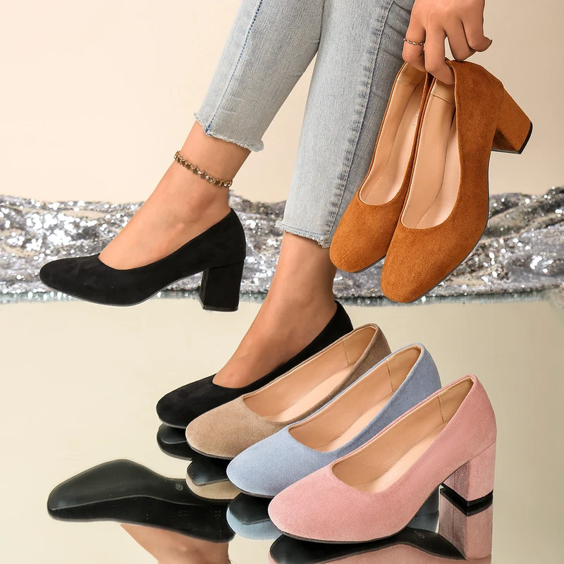 Damen Elegante und bequeme Pumps mit Blockabsatz Nord Taschen