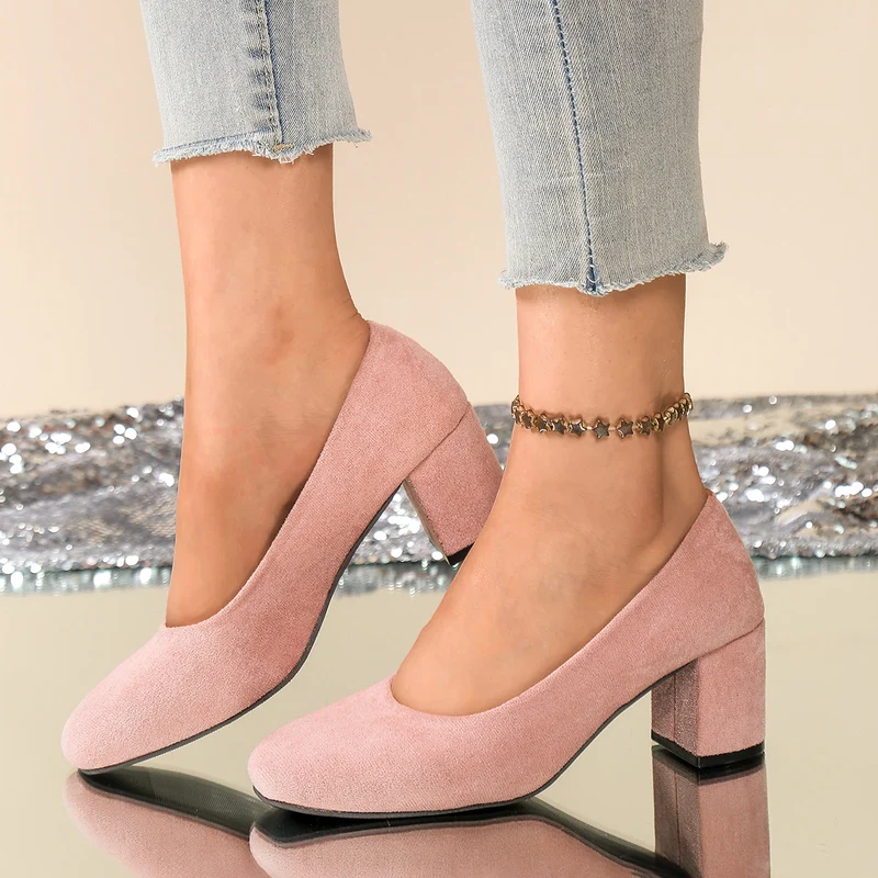 Damen Elegante und bequeme Pumps mit Blockabsatz Nord Taschen