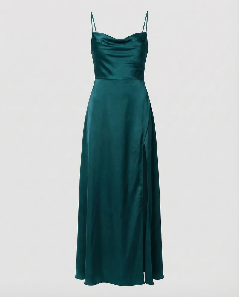 Elegantes Maxikleid für Damen mit fließendem Schnitt und Seitenschlitz für besondere Anlässe | Avellé