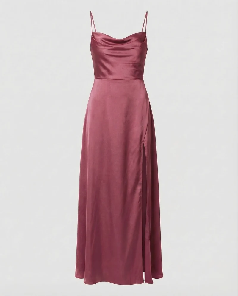 Elegantes Maxikleid für Damen mit fließendem Schnitt und Seitenschlitz für besondere Anlässe | Avellé