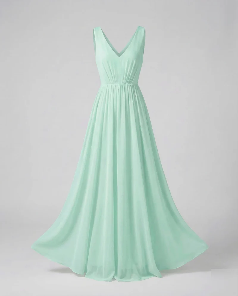 Damen Chiffon Maxikleid Empire