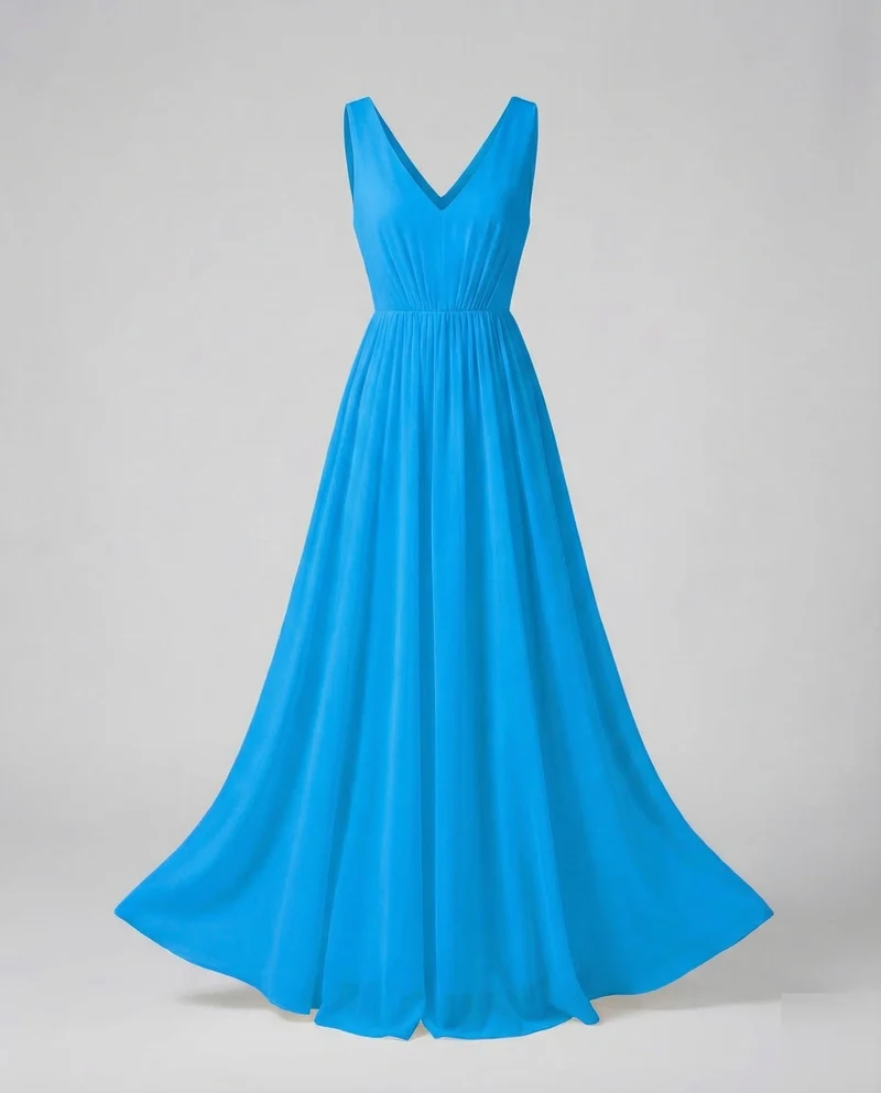 Damen Chiffon Maxikleid Empire