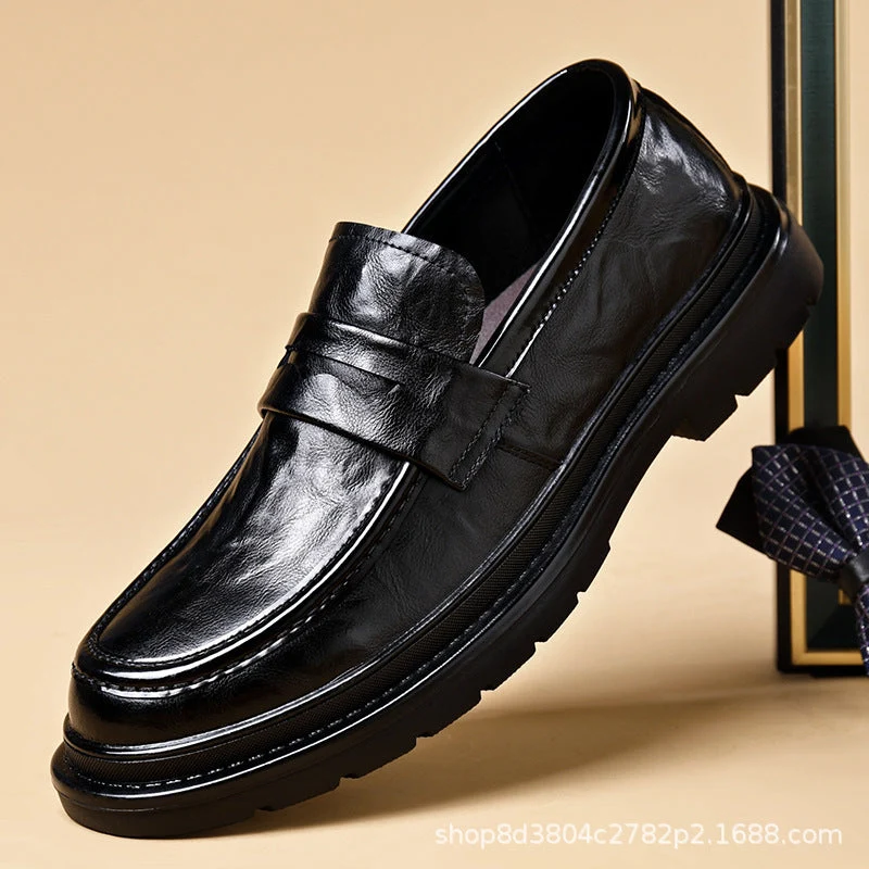 Herren Elegante Leder Mokassins mit rutschfester Sohle und komfortablem Innenfutter