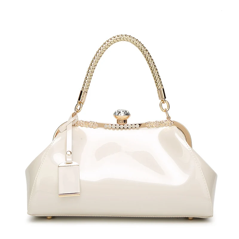 Damen elegante Handtasche mit glanzvollem Vintage-Design Nord Taschen