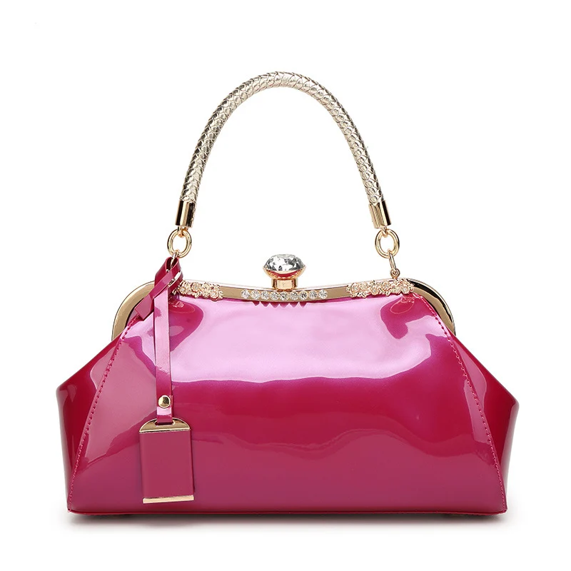 Damen elegante Handtasche mit glanzvollem Vintage-Design Nord Taschen