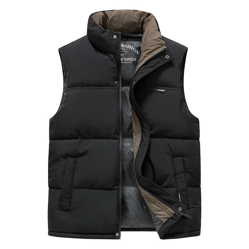 Herren Thermo-Pufferweste mit verstärktem Kragen, Zweifachverschluss & Futter mit Logo-Print Nord Taschen