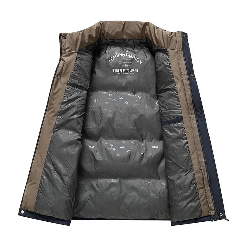 Herren Thermo-Pufferweste mit verstärktem Kragen, Zweifachverschluss & Futter mit Logo-Print Nord Taschen