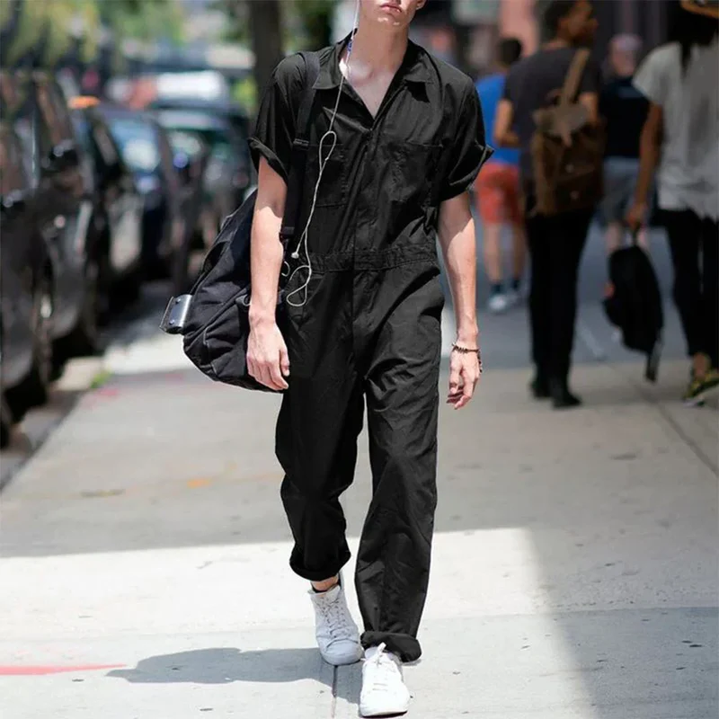 Einfarbiger Jumpsuit für Männer