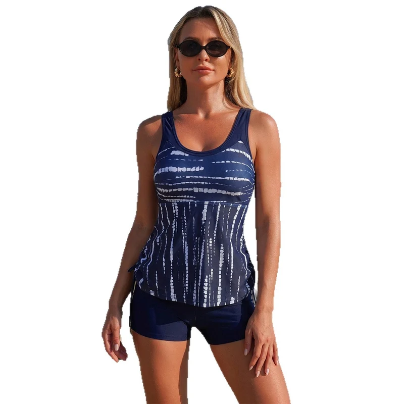 Damen Sportliches Tankini-Set mit charmantem Schnitt und fließendem Rock