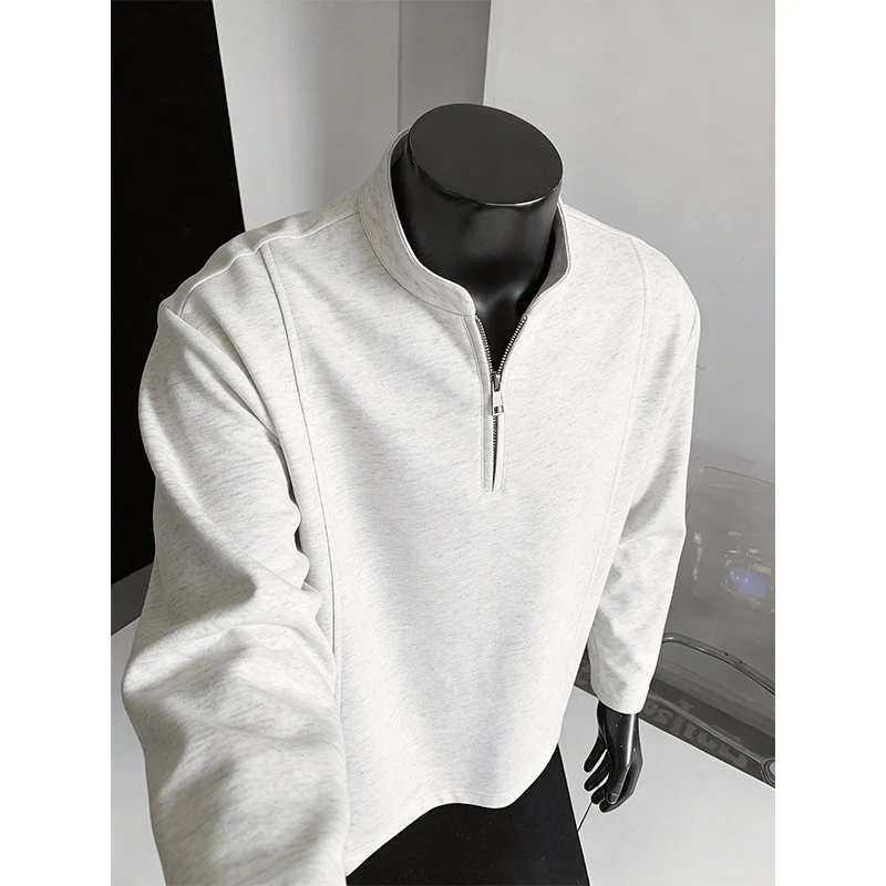 Herren Modernes Halbzip-Sweatshirt mit kurzem Reißverschluss und cleanem Minimaldesign Nord Taschen