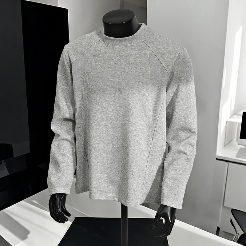 Herren Minimalistisches Langarm-Sweatshirt mit Raglanärmeln und Clean-Cut Rundhals Nord Taschen