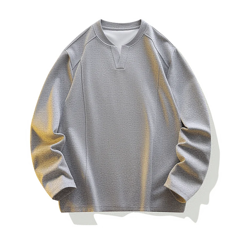 Herren Locker geschnittenes Langarm‑Sweatshirt mit V‑Einsatz und Raglanärmeln Nord Taschen