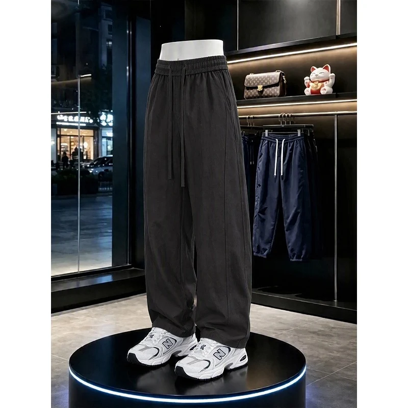 Herren Locker geschnittene Freizeithose mit elastischem Bund und Tunnelzug Nord Taschen